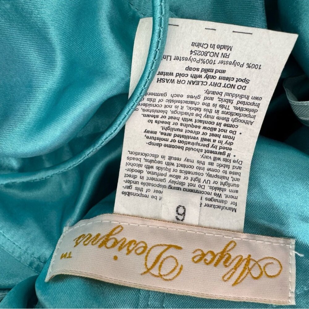 Alyce designs dress gown fairy beaded embroidered ruffle frills mermaid 🧜‍♀️ - Picture 15 of 16